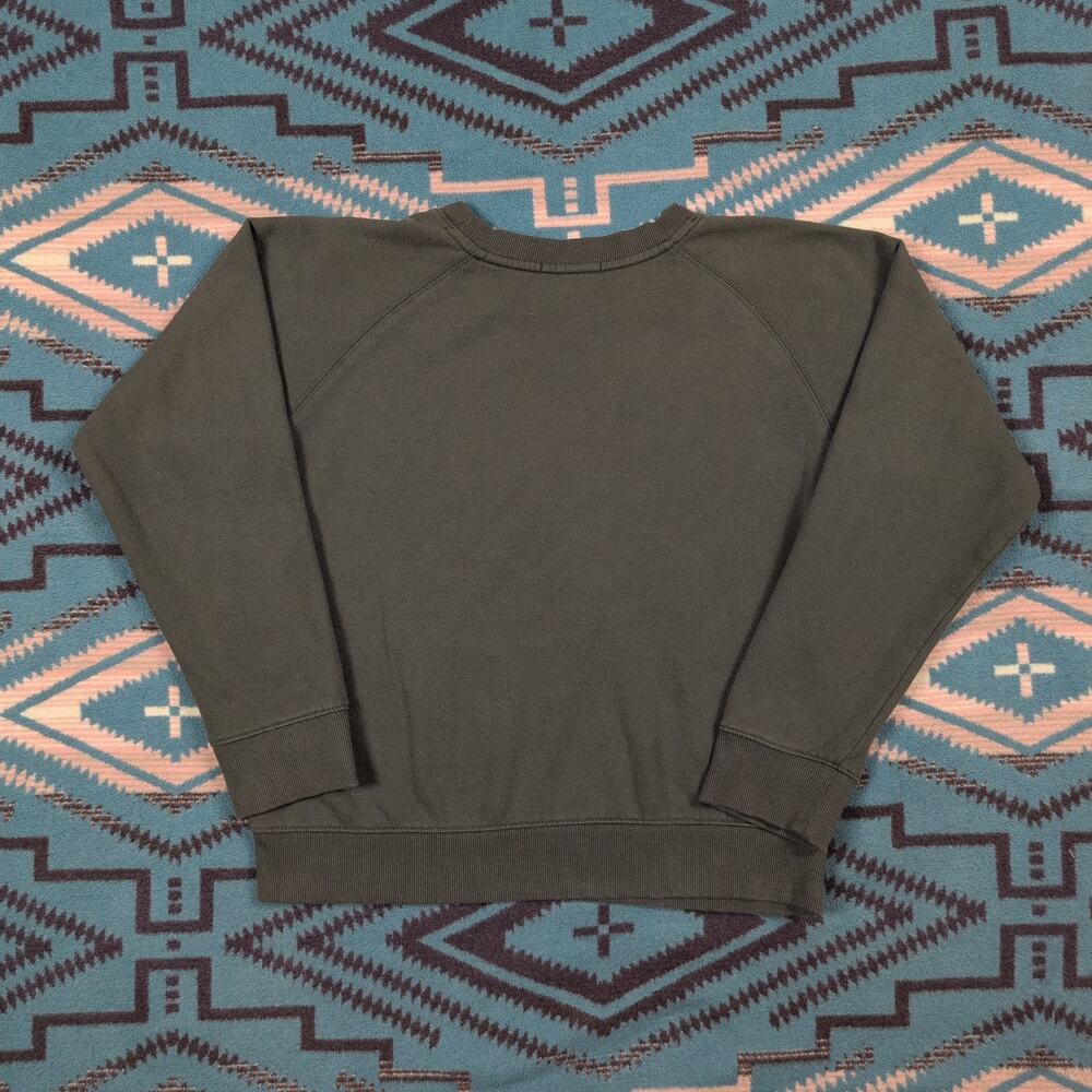 Richer Poorer Sweatshirt Small Olive Green Crewneck Raglan Fleece Pullover - Picture 4 of 10